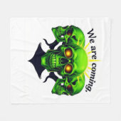 Wir kommen: Power und Angst in einem Design Fleecedecke (Vorderseite (Horizontal))