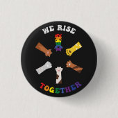 Wir kommen zusammen | Paw Print | DIVERSITY | Einh Button (Vorderseite)