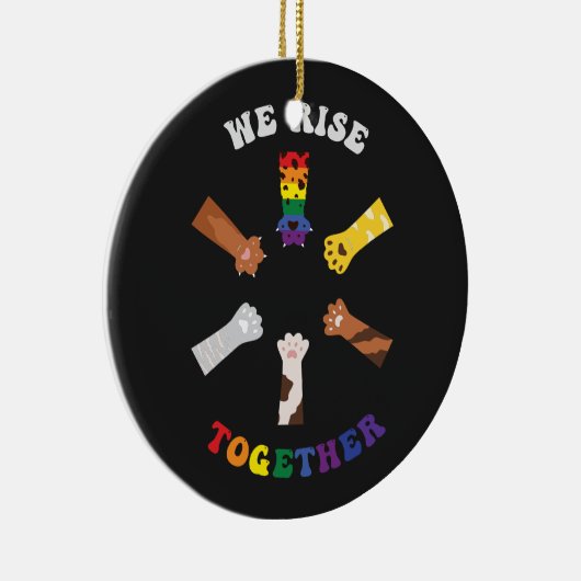 Wir kommen zusammen | Paw Print | DIVERSITY | Einh Keramik Ornament (Rechts)