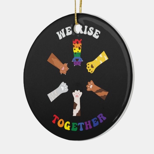 Wir kommen zusammen | Paw Print | DIVERSITY | Einh Keramik Ornament (Links)