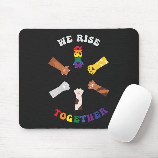 Wir kommen zusammen | Paw Print | DIVERSITY | Einh Mousepad (Mit Mouse)