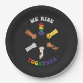 Wir kommen zusammen | Paw Print | DIVERSITY | Einh Pappteller (Vorderseite)