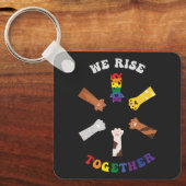 Wir kommen zusammen | Paw Print | DIVERSITY | Einh Schlüsselanhänger (Vorderseite)
