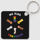 Wir kommen zusammen | Paw Print | DIVERSITY | Einh Schlüsselanhänger (Rückseite)