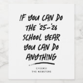 Wir können alles Komische 2021 Lehrereltern Weinetikett (Einzelnes Label)