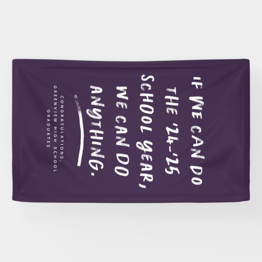 Wir können alles tun, 2021 Abschluss lila Banner (Horizontal)