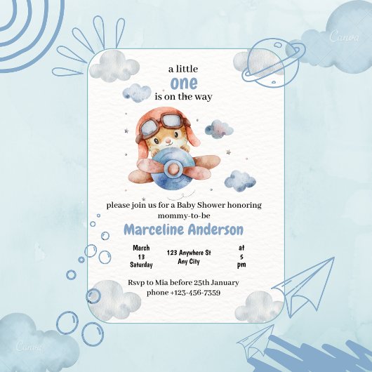 Wir können auf die kleine Baby Dusche Einladung wa