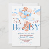 Wir können Baby Boys frühzeitig abwarten Einladung (Vorderseite)