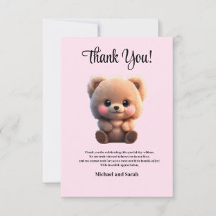 Wir können Baby Shooting Teddy Bär Dankeskarte