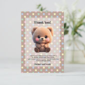 Wir können Baby Shooting Teddy Bär Dankeskarte (Stehend Vorderseite)