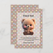 Wir können Baby Shooting Teddy Bär Dankeskarte (Vorne/Hinten)