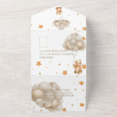 Wir können Babyduschballons frühzeitig abwarten All In One Einladung (Außenbereich)