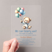 Wir können Babydusche frühzeitig abwarten Acryleinladungen (Insitu (Handheld))