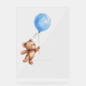 Wir können Babydusche frühzeitig abwarten Acrylschild (Vorderseite)