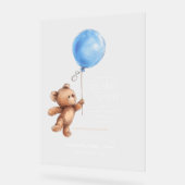 Wir können Babydusche frühzeitig abwarten Acrylschild (Winkel)