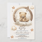 Wir können Babydusche frühzeitig abwarten Einladung (Vorderseite)