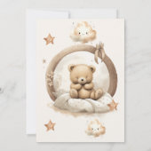 Wir können Babydusche frühzeitig abwarten Einladung (Rückseite)