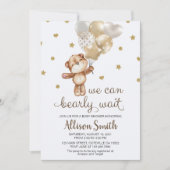 Wir können Babydusche frühzeitig abwarten Einladung (Vorderseite)