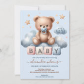 Wir können Babydusche frühzeitig abwarten Einladung (Vorderseite)