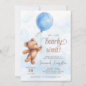 Wir können Babydusche frühzeitig abwarten Einladung (Vorderseite)