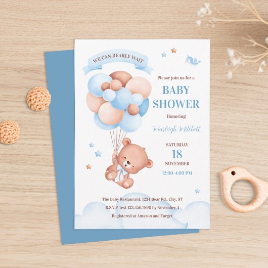 Wir können Babydusche frühzeitig abwarten Einladung