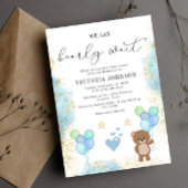 Wir können Babydusche frühzeitig abwarten Einladung