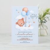 Wir können Babydusche frühzeitig abwarten Einladung (Stehend Vorderseite)