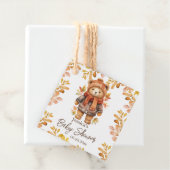 Wir können Babydusche frühzeitig abwarten Geschenkanhänger (Beispiel)