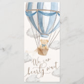 Wir können Babydusche frühzeitig abwarten Menükarte (Rückseite)