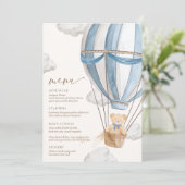 Wir können Babydusche frühzeitig abwarten Menükarte (Stehend Vorderseite)