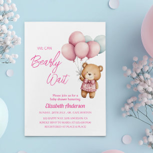 Wir können Babydusche frühzeitig abwarten - niedli Einladung