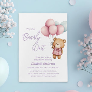 Wir können Babydusche frühzeitig abwarten - niedli Einladung