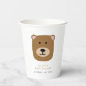 Wir können Babydusche frühzeitig abwarten Pappbecher (Rückseite)