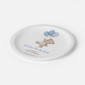 Wir können Babydusche frühzeitig abwarten Pappteller (Schrägansicht)