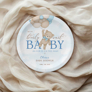 Wir können Babydusche frühzeitig abwarten Pappteller