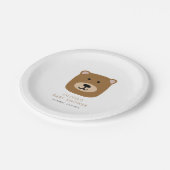 Wir können Babydusche frühzeitig abwarten Pappteller (Schrägansicht)