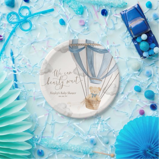 Wir können Babydusche frühzeitig abwarten Pappteller (Party)