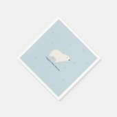 Wir können Babydusche frühzeitig abwarten | Polar  Serviette (Ecke)