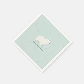 Wir können Babydusche frühzeitig abwarten | Polar Serviette (Ecke)