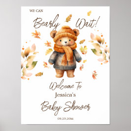 Wir können Babydusche frühzeitig abwarten Poster