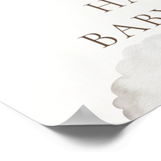 Wir können Babydusche frühzeitig abwarten Poster (Ecke)