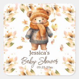 Wir können Babydusche frühzeitig abwarten Quadratischer Aufkleber