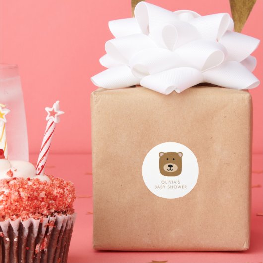 Wir können Babydusche frühzeitig abwarten Runder Aufkleber (Party)