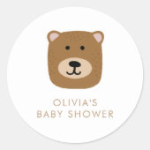 Wir können Babydusche frühzeitig abwarten Runder Aufkleber (Vorderseite)