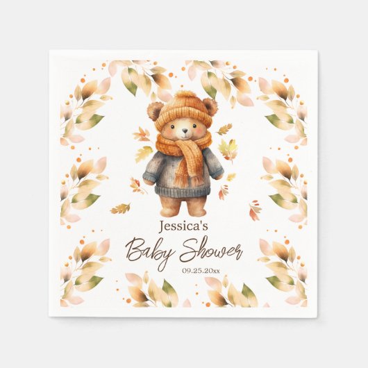 Wir können Babydusche frühzeitig abwarten Serviette (Vorderseite)