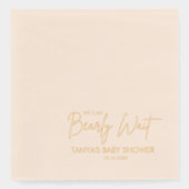 Wir können Babydusche frühzeitig abwarten Servietten Mit Folie (Vorderseite)