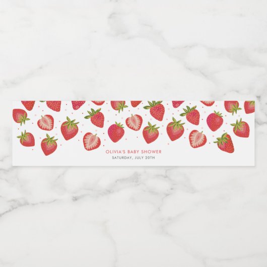 Wir können Babydusche frühzeitig abwarten Wasserflaschenetikett (Einzelnes Label)