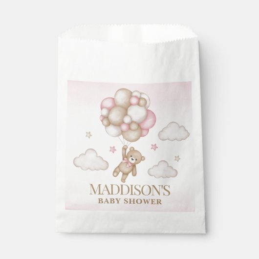 Wir können Babydusche schon frühzeitig abwarten Geschenktütchen (Vorderseite)