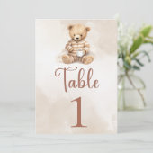 Wir können Babydusche TISCHNUMMERN frühzeitig abwa (Stehend Vorderseite)