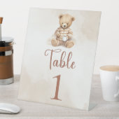 Wir können Babydusche TISCHNUMMERN frühzeitig abwa Sockelschild (In Situ)